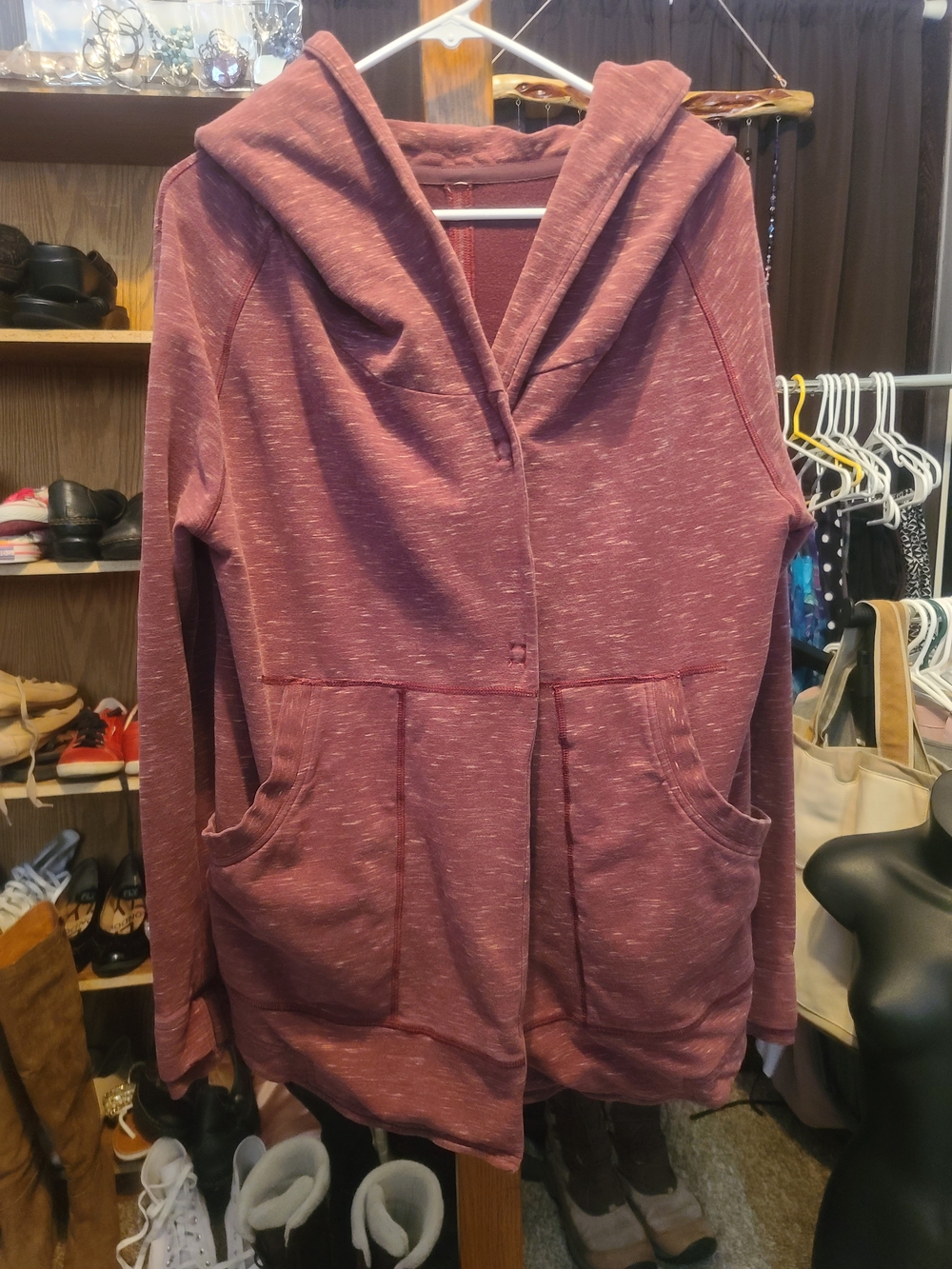 lululemon athletica Heathered Mauve Hooded Sweatshirt